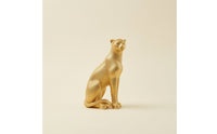 Leopard Figurine Gold Leopard Statue Resin for Desktop, Entryway