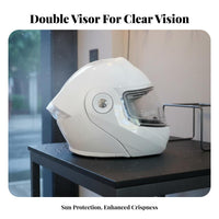 Anti-Fog Flip-up Full Face Helmet All-Season Flip up Full Face Helmet Safety Certified Safety Headwear Breathable for Men, Women