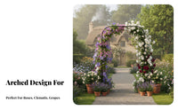 Climbing Plant Arch Weather-Resistant Garden Arbor Good Load-Bearing Easy Assembly for DIY Hobbyists, Partners, Walkway, Patio