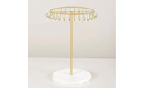 Necklace Organizer with Hooks 30-Hook Necklace Holder with Hooks Non-Rotating Jewelry Tree with Base for Dresser