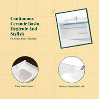 Rectangular ceramic vanity sink, alabaster finish