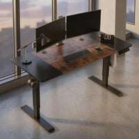 Electric Standing Desk Rectangular Tabletop Height Adjustable Desk Flat Desktop