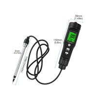 2-in-1 Soil EC Meter Black Plastic Body Soil EC Meter Quick Accurate Measurement