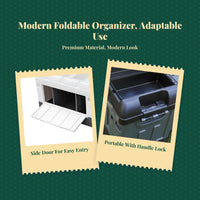 Foldable leather trunk organizer