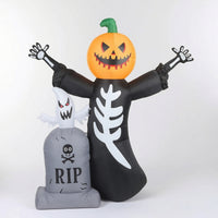Inflatable Skeleton Lightweight Inflatable Tombstone Printed Inflated Decorations for Porch