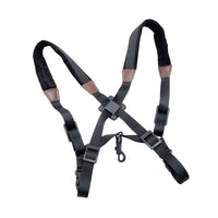 Saxophone Double Shoulder Strap with Safety Buckle Adult Thickened Widened Fleece Black Shoulder Strap Comfortable Non-Slip