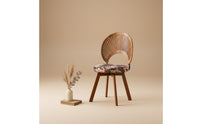 Rotating Shell Chair Curved Retro Home Furniture Upholstered Seat for Cafe