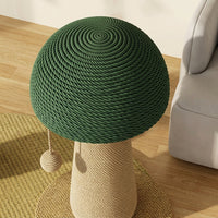Cat Scratcher with Sisal Rope Scratching Pillars, Ground Type Oval Density Board Scratch Post for Adult Indoor Cats and Kitten Tree