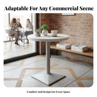 Industrial Design Metal Table and Chair Set High Weight Capacity Square Pedestal Table with Green Armchairs Nordic Aesthetic Commercial Furnishing Shield Floor Glides for Cafe Owners, Bar Proprietors, Homeowners, Coffee Shop, Lounge Area, Balcony, Kitchen