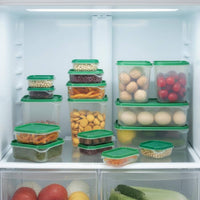 17 Pieces Fridge Storage Box Set Reusable Airtight Food Container Set Included