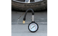Handheld Tire Pressure Gauge with Air Bleeder Valve Mechanical Tire Pressure Gauge with Rubber Hose Flexible Long-Lasting for Garage