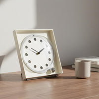 Modernist Design Timepiece Minimalist Design Square Desk Timepiece Glass Lens
