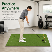 Portable Sports Hitting Mat, 150x90cm Indoor and Outdoor Driving Range Mat, Dense PE Grass Training Aid with High Impact Absorption
