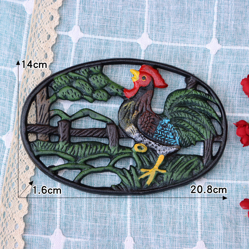 Painted Rooster Oval