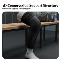 Knitted Knee Support with Strap Thermal Long Knee Compression Sleeve for Workout
