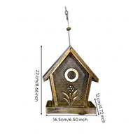 Metal Outdoor Bird Feeder Weatherproof Hanging Bird Feeder Vintage Look Garden Decor