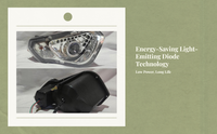 LED e-tricycle headlight with brake light