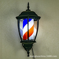 Wall-Mounted LED Barber Pole Light, 40cm, UK Plug