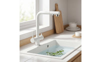 Three-Function Kitchen Tap 3-in-Sink Faucet with Water Strainer Flexible Faucet with Pull-out Spray for Renovators
