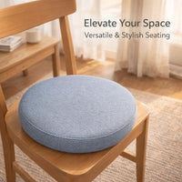 Memory Foam Seat Cushion, Round Chair Pad, Comfortable Tatami Mat, Breathable Polyester Fiber, Orang - Image 4
