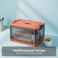 Collapsible Wheeled Crate Foldable Household Storage Multi-Purpose for Dorm Room