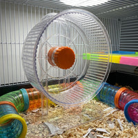 Silent Hamster Wheel and 12cm Hamster Wheel with Stand, Gerbil Wheel for Small Breeds, Exercise Toy for Dwarf Hamsters