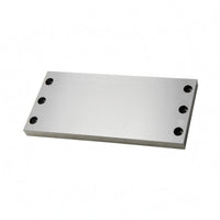 Machined Mounting-Plate Angled Ends Metal Hardware Brushed Silver