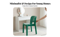 Stackable Plastic Dining Chair vivid hues Home Furnishing Space-Saving Lightweight for Young Adults, Restaurant Owners, Cafe