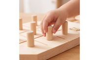 Folding Textured Board Foldable Sensory Board with Pegs Unfinished Sensory Fidget Tool for Young Children, Kids, Homeschooling