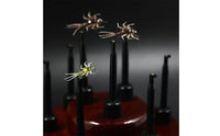 9-Hole Fly Hook Rack Round Fly Hook Display Stand Solid Wood