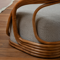 Rattan Chair, Lounge Chair, Single-seat Chair, Wicker Chair, With Armrests, High Back, For Hotel Lobby, Living Room