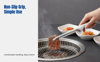 Stainless Steel Food Tongs, 430 Korean BBQ Tongs, Round & Pointed Head, Modern minimalist design, Anti-Scald, Kitchen, Buffet