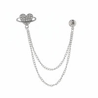 Men's Suit Brooch Versatile Tassel Chain Brooch Elegant and Stylish for Weddings