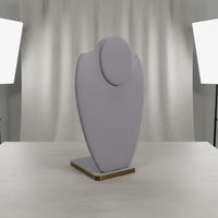 Necklace Display Bust Light Elegant Design Jewelry Mannequin Stand Stable Metal Base Portrait Neckline Display Stand for Live Broadcasting, Boutique
