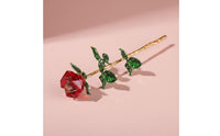 Crystal Flower Figurine Romantic Gift Crystal Flower Figurine Ornament Elegant Decorative Home Decoration for Girlfriend, Women