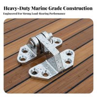 316 Stainless Steel Boat Hinge Sturdy Duty Compartment Door Hinge Mirror Polished Finish for Yacht Owners