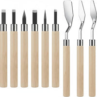 9 Pieces Linoleum Carving Kit Precision Block Printing Tool Set
