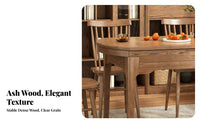 Expandableable Round Table Expandable Design Home Furniture Space-Saving Built-in Lazy Susan for Adults, Dining Room