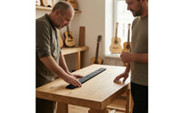 Ebony Fingerboard Blank Unslotted Bass Fingerboard Blank Unfretted Wood for Luthier, Instrument Repair