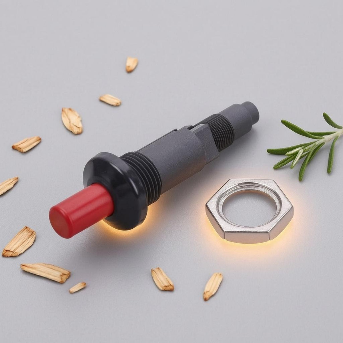 Hex Mount Push Button Ignition-Generating Igniter Extended Shaft Threaded Igniter Head Mechanical Outdoor Cooking Part Compact