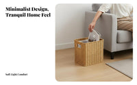 Woven Magazine Bin Large Capacity Rectangular Woven Basket Long-Lasting