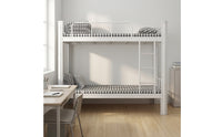 Space-Saving Bunk Bed Frame with Ladder Heavy Duty Metal Bunk Bed Sturdy Furniture Sturdy for Students, Kids, Shared Bedroom, Dorm Room, Student Housing