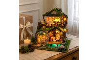 Assemble-Your-Own Tiny House Miniature Kit Handmade Fairy Tale Model Decorative DIY Miniature House for Playroom
