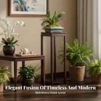 Multi-Tier Flower Rack Mortise and Tenon Joinery Multi-Tier Wooden Stand Self-Supportingstanding No Assembly Required