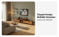 Modern TV Console with Drawers Media Cabinet with Storage Retractable Television Stand Wide Media Console Table Dense Board Material Suitable for Living Room Apartment Home Decoration