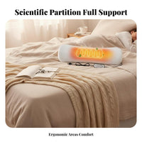 Support Pillow Ergonomic Design Memory Foam Waist Pillow Breathable Textile Electric Waist Massage Cushion for Office Workers, Commuters