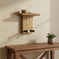 Guitar Wall Hanger Shelf Multi-Use Guitar Wall Hanger with Shelf Rustic Design Wooden Instrument Holder for Music Enthusiasts, Home Studio, Bedroom