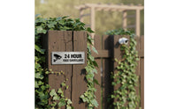 1 Piece Warning Sign Security Plaque Aluminum Surveillance Hardware Visual Deterrent Weatherproof Construction Suitable for Outdoor Fences Property Entry Office Monitoring