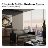 Minimalist Minimalist Look 3 Piece Piece Reception Set Modern Design Office Furniture Professional Look Lounge Suite Sleek Frame for managerials, Business Owners, Patients, Lobby, Waiting Room, Hospital