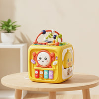 Musical Baby Activity Cube with Handle Developmental Activity Cube with Interactive Features Fine Motor Cognitive for Babies, Toddlers, Infants, Playroom